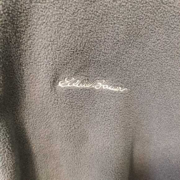 👣Eddie Bauer Grey 1/4 Zip Fleece Pullover - Picture 2 of 4